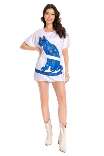 MOYGOR Agnetha Fältskong Schlager Kostüm 70er Jahre T-Shirt Bekleidung Damen Vintage Kleid Halloween Karneval XL