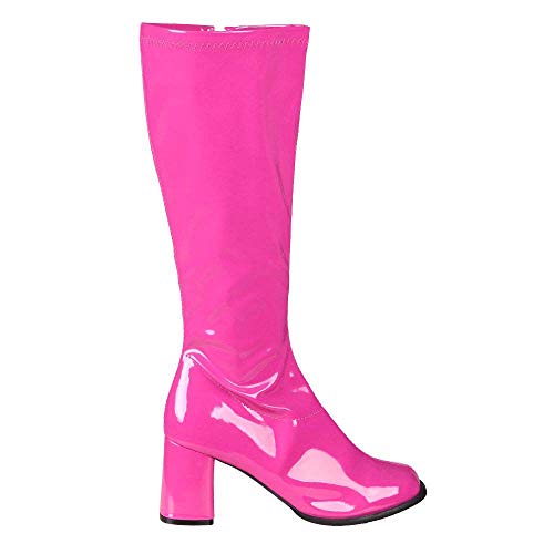 Boland - Stiefel Retro, Pink, langer Schaft, Synthetik, Blockabsatz 8 cm, Reißverschlusss, Spacy, Schlager, cooler...