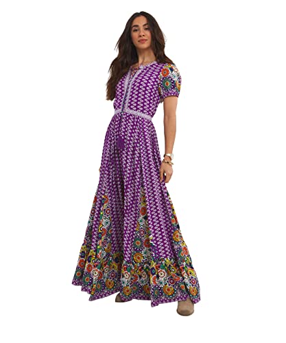 Joe Browns Damen Flippiges Boho-Kleid im Festival-Stil Lässiges Abendkleid, violett, 36