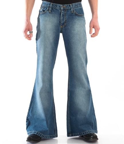 COMYCOM Jeans Schlaghose Star Used Washed Reloaded, Blau, 34W / 34L